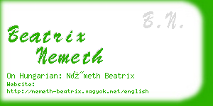 beatrix nemeth business card